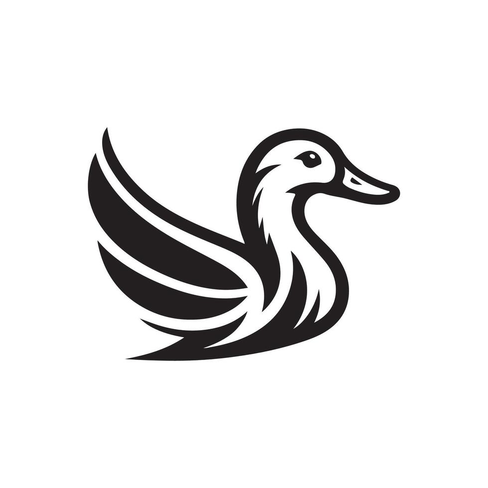 duck silhouettes, Lake Ducks Silhouette, Duck silhouettes, duck collection, various poses, black isolated figures vector