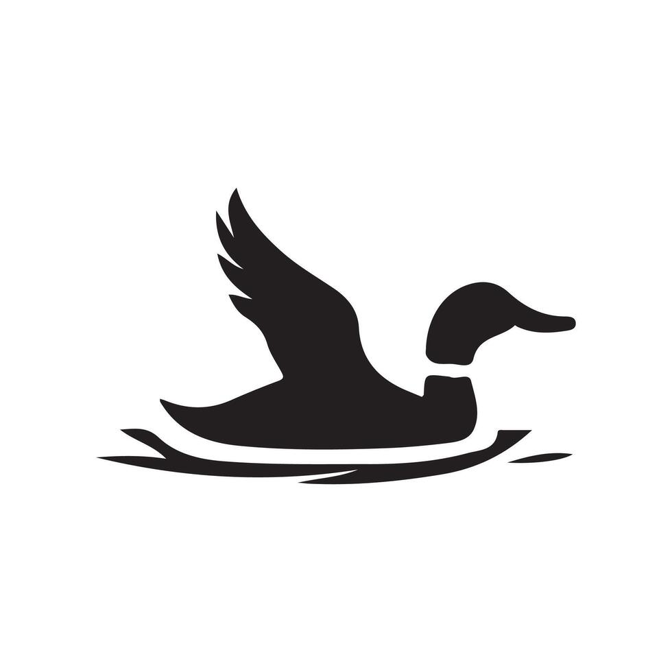 duck silhouettes, Lake Ducks Silhouette, Duck silhouettes, duck collection, various poses, black isolated figures vector