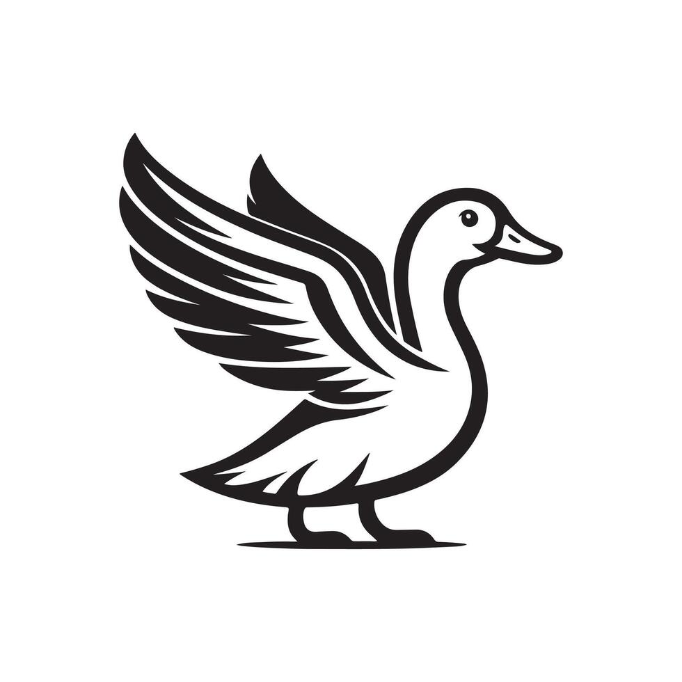 duck silhouettes, Lake Ducks Silhouette, Duck silhouettes, duck collection, various poses, black isolated figures vector