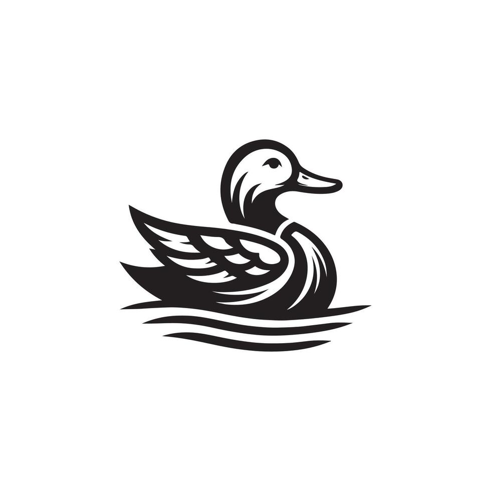 duck silhouettes, Lake Ducks Silhouette, Duck silhouettes, duck collection, various poses, black isolated figures vector