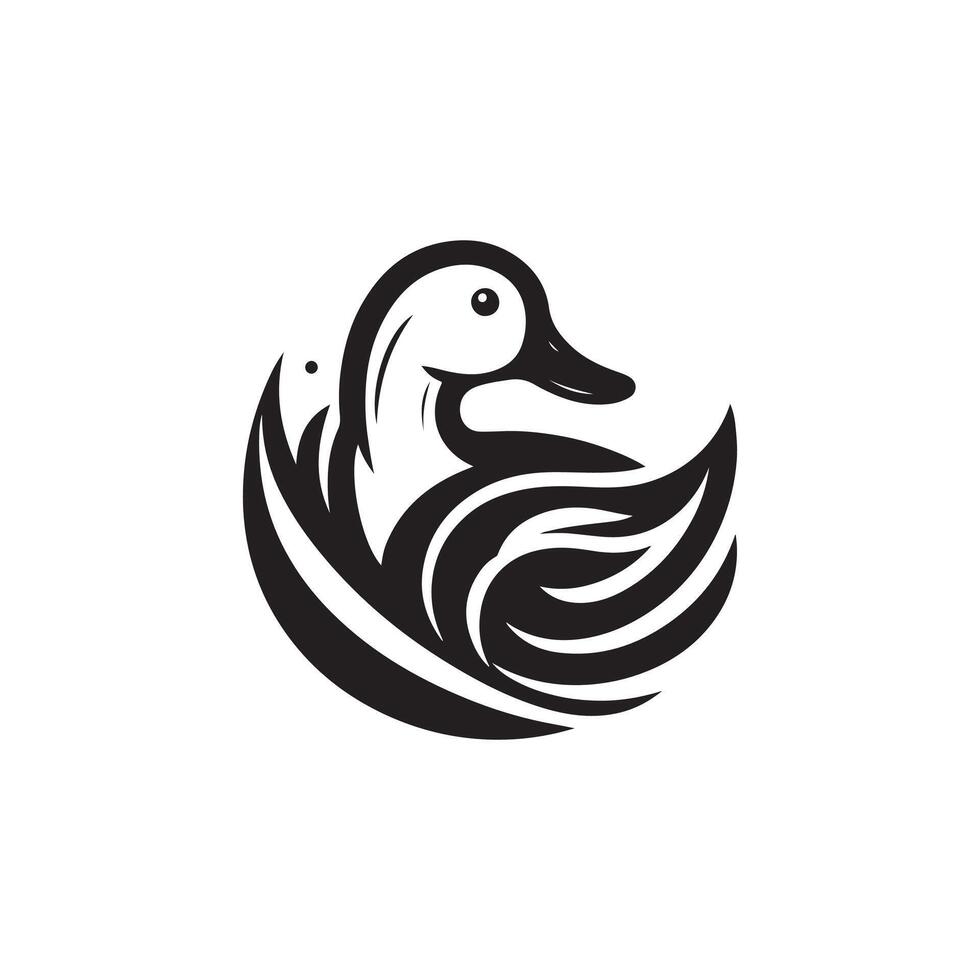 duck silhouettes, Lake Ducks Silhouette, Duck silhouettes, duck collection, various poses, black isolated figures vector