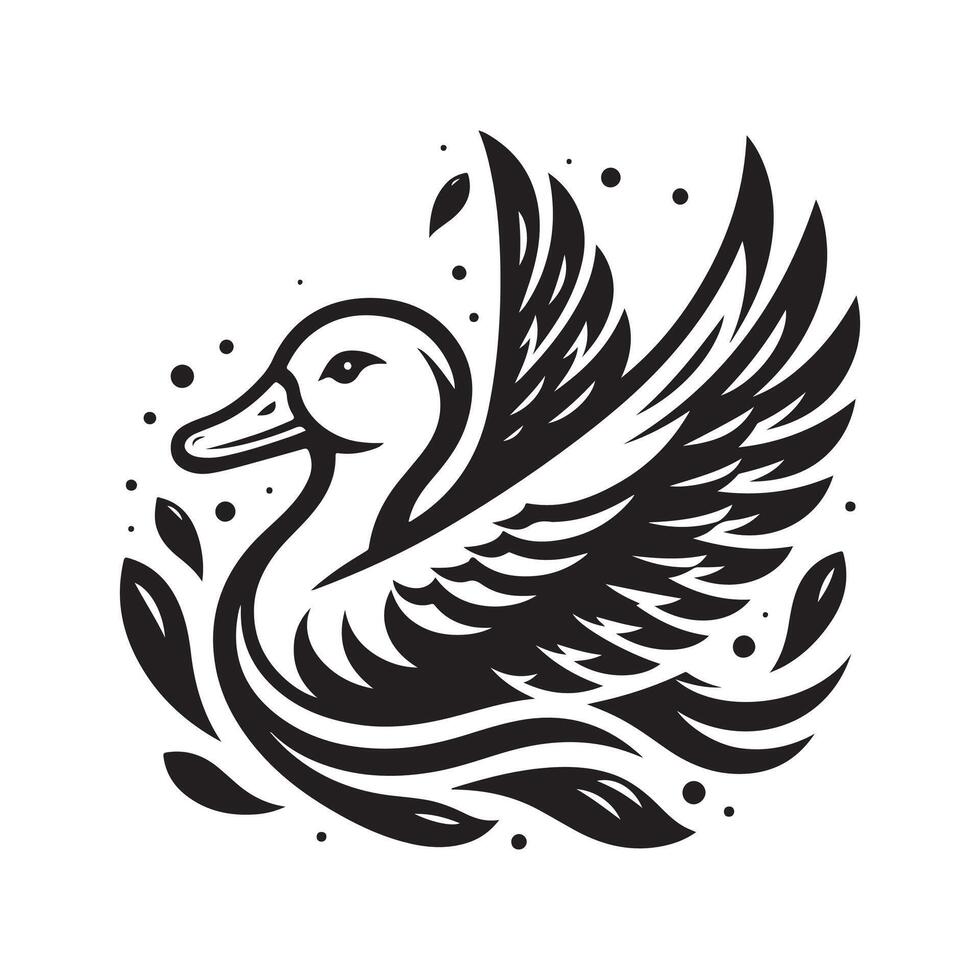 duck silhouettes, Lake Ducks Silhouette, Duck silhouettes, duck collection, various poses, black isolated figures vector