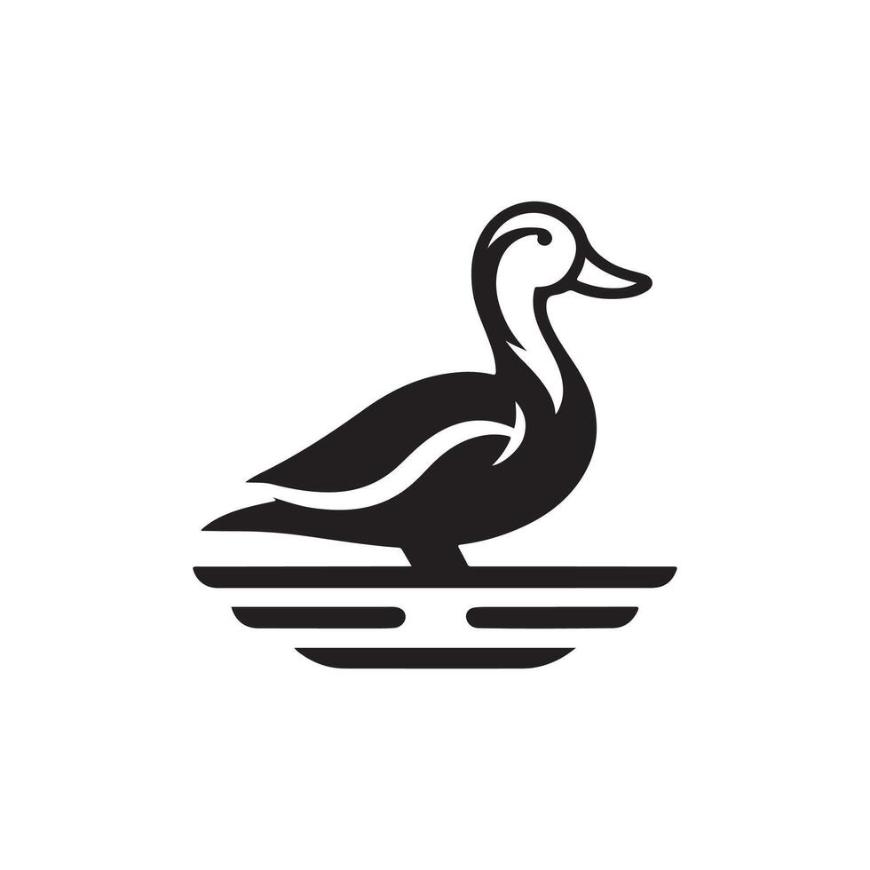 duck silhouettes, Lake Ducks Silhouette, Duck silhouettes, duck collection, various poses, black isolated figures vector