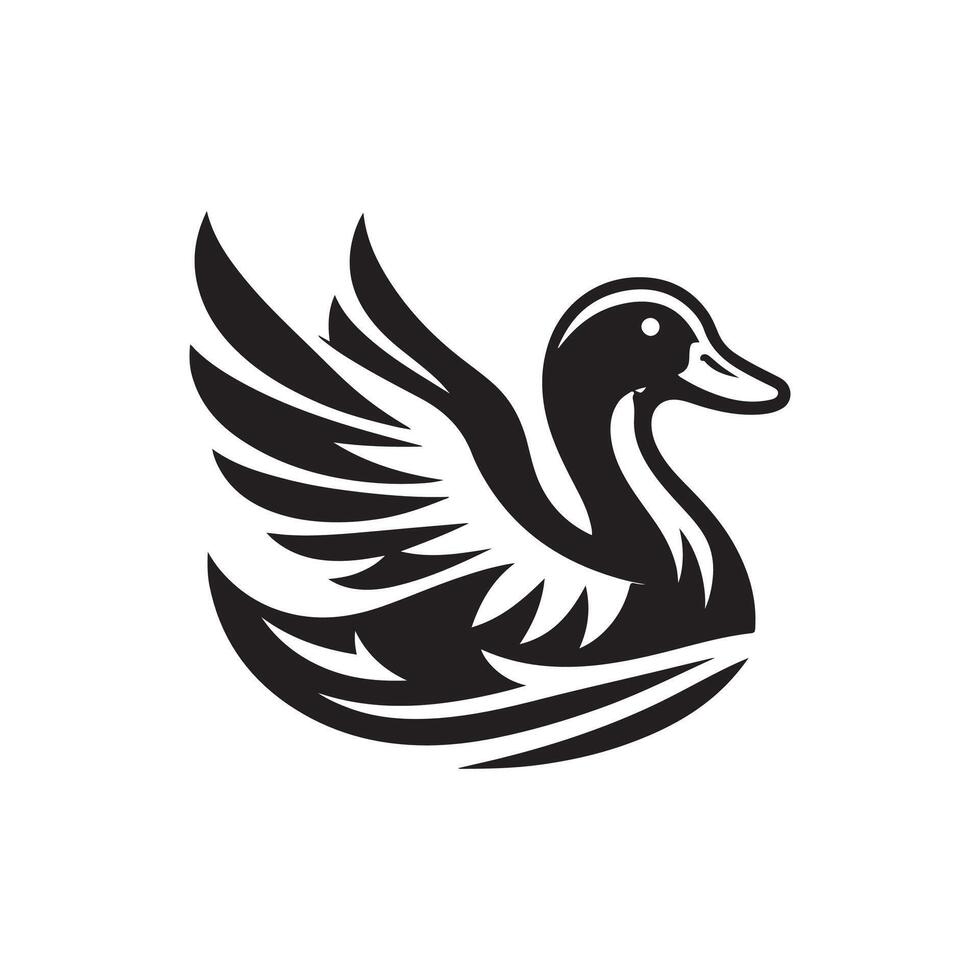 duck silhouettes, Lake Ducks Silhouette, Duck silhouettes, duck collection, various poses, black isolated figures vector