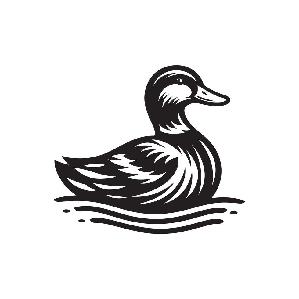 duck silhouettes, Lake Ducks Silhouette, Duck silhouettes, duck collection, various poses, black isolated figures vector