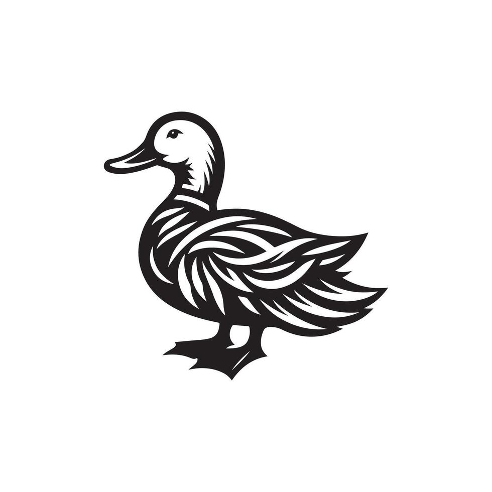 duck silhouettes, Lake Ducks Silhouette, Duck silhouettes, duck collection, various poses, black isolated figures vector