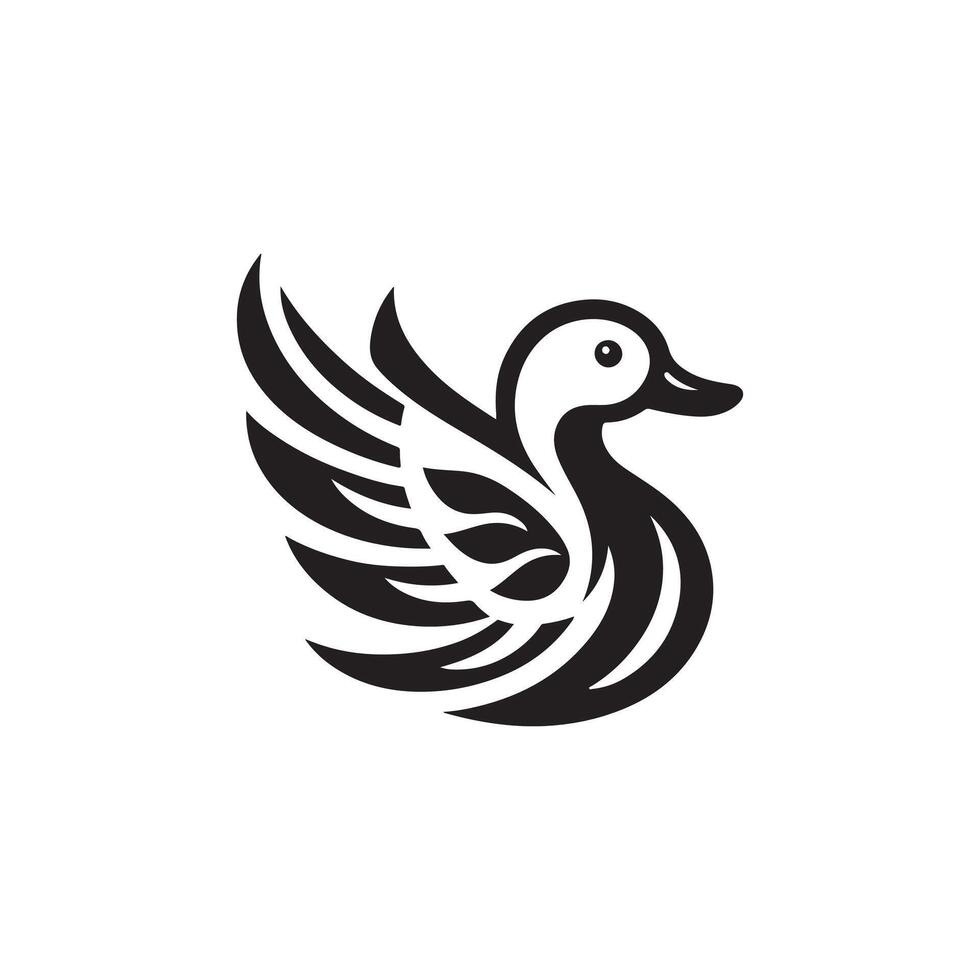 duck silhouettes, Lake Ducks Silhouette, Duck silhouettes, duck collection, various poses, black isolated figures vector