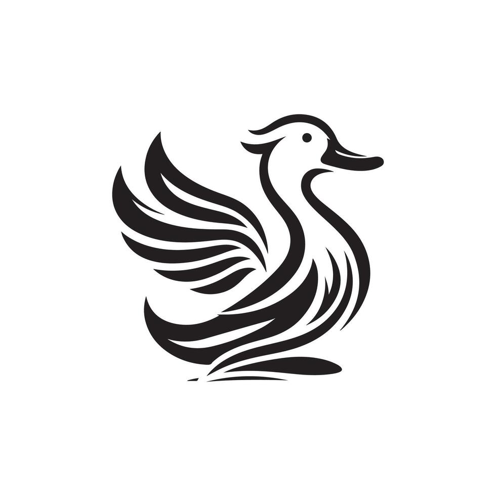 duck silhouettes, Lake Ducks Silhouette, Duck silhouettes, duck collection, various poses, black isolated figures vector