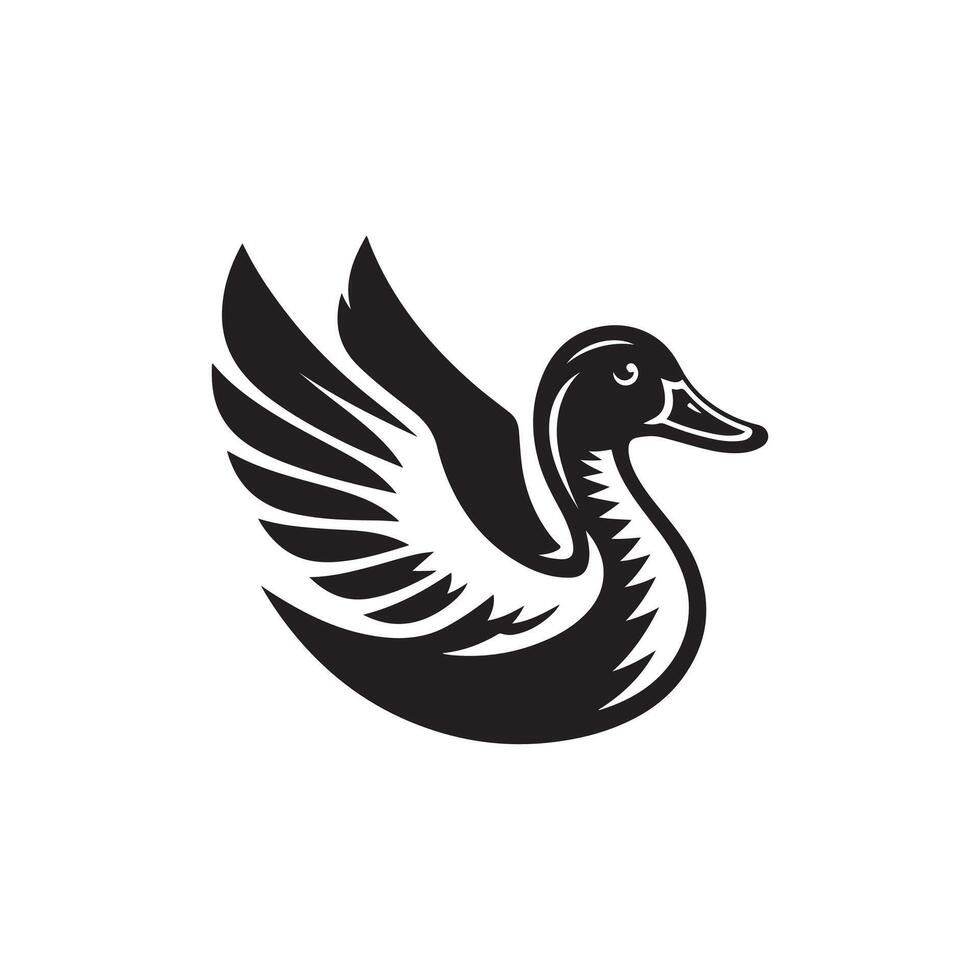 duck silhouettes, Lake Ducks Silhouette, Duck silhouettes, duck collection, various poses, black isolated figures vector