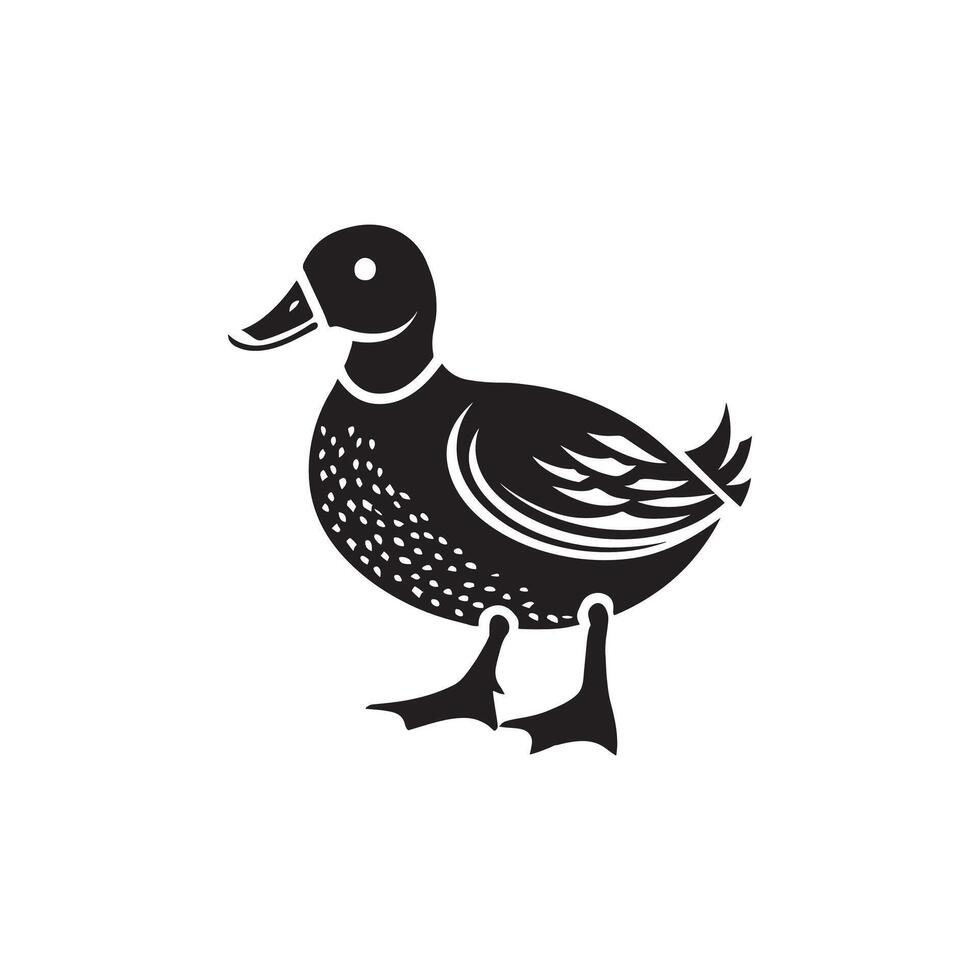 duck silhouettes, Lake Ducks Silhouette, Duck silhouettes, duck collection, various poses, black isolated figures vector