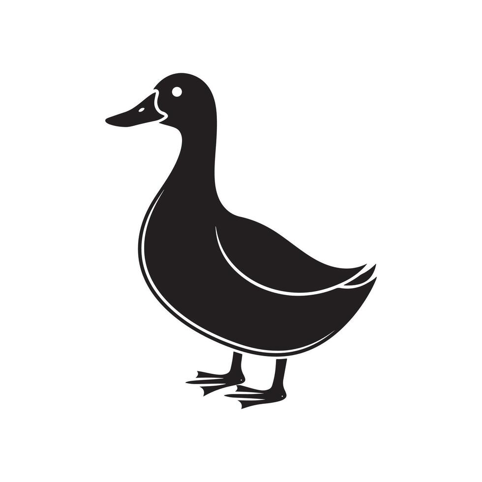duck silhouettes, Lake Ducks Silhouette, Duck silhouettes, duck collection, various poses, black isolated figures vector