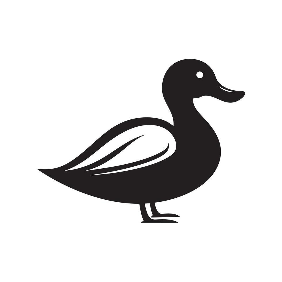 duck silhouettes, Lake Ducks Silhouette, Duck silhouettes, duck collection, various poses, black isolated figures vector