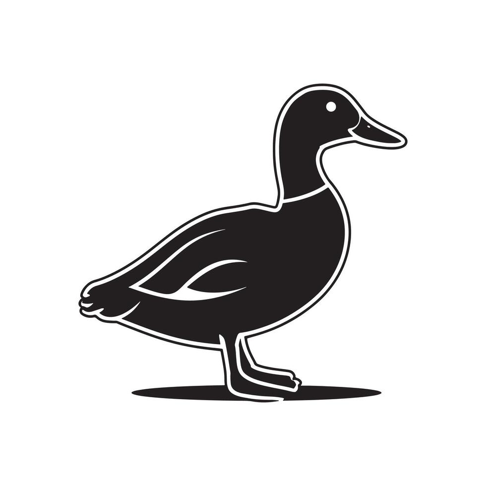 duck silhouettes, Lake Ducks Silhouette, Duck silhouettes, duck collection, various poses, black isolated figures vector