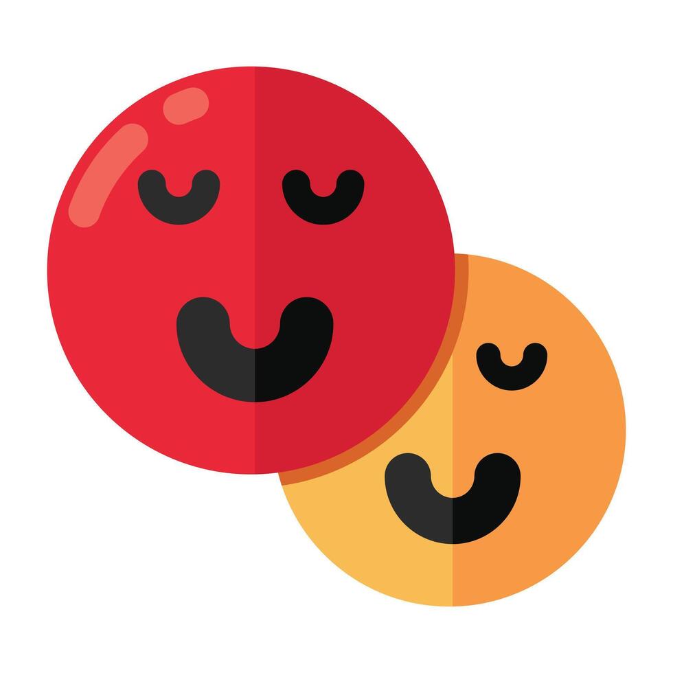 Editable design icon of emoji, editable vector