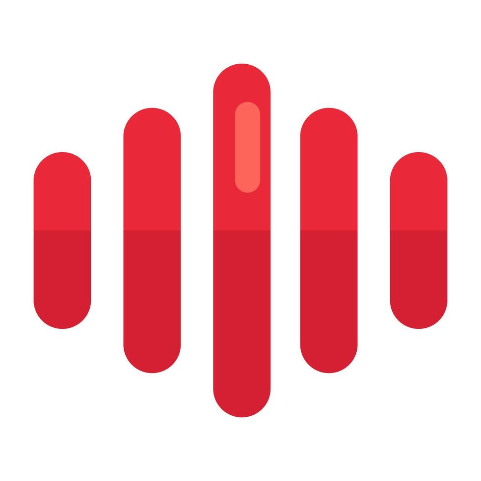 A colored design icon of audio signal vector