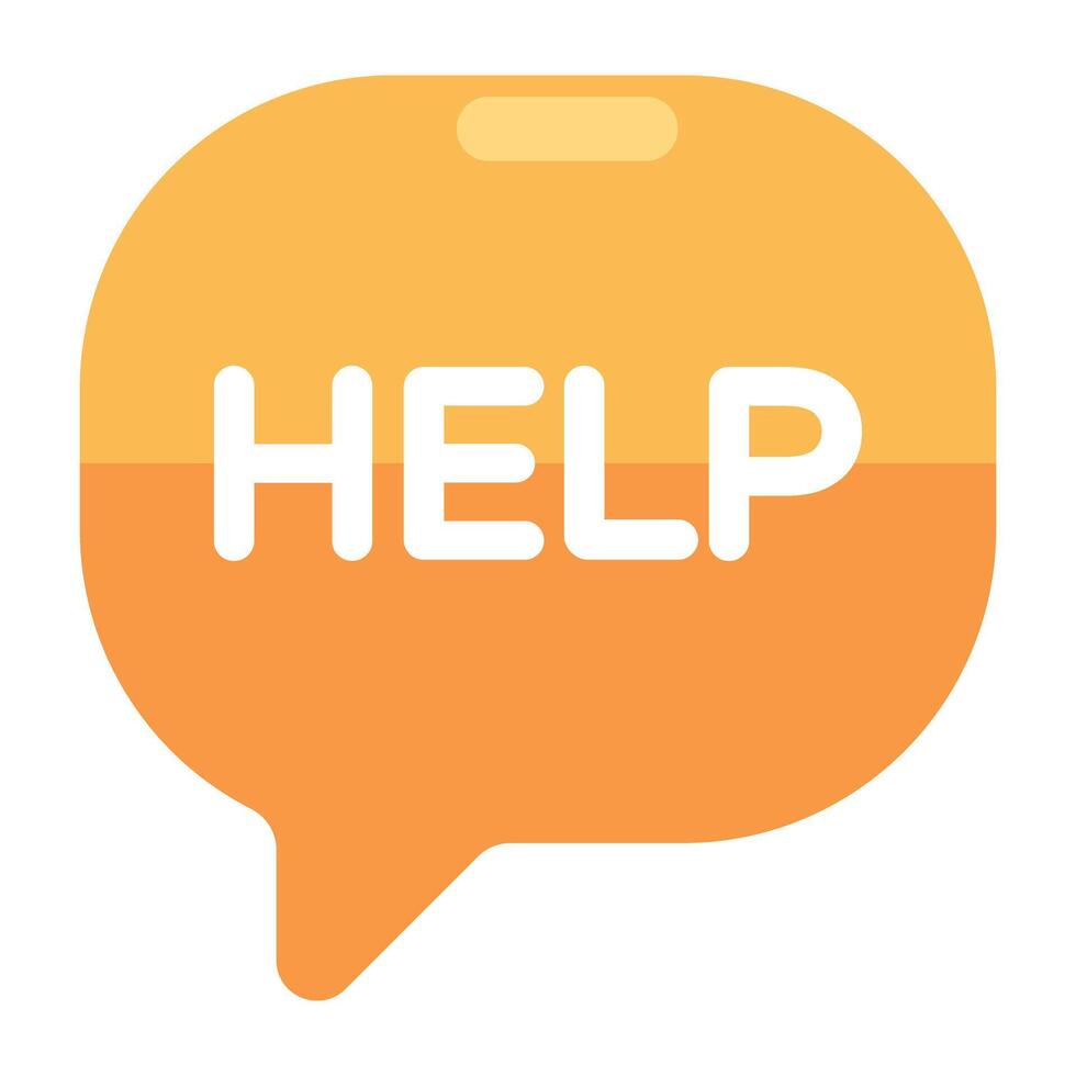 Trendy design icon of help chat vector