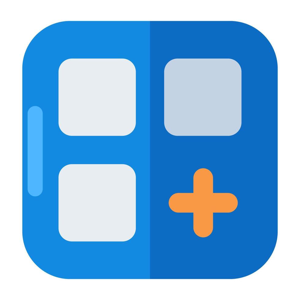 Conceptual flat design icon of add app vector