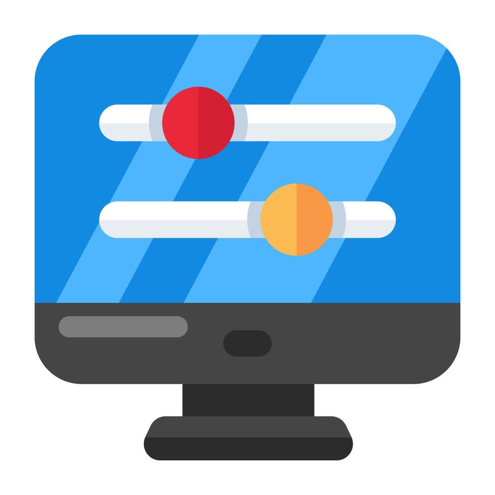 An editable design icon of online equalizer vector