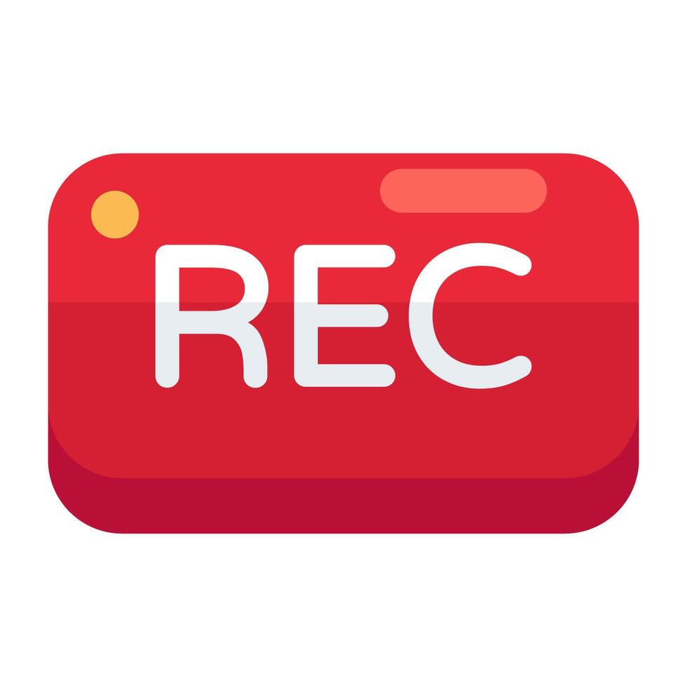 A premium download icon of recording button vector