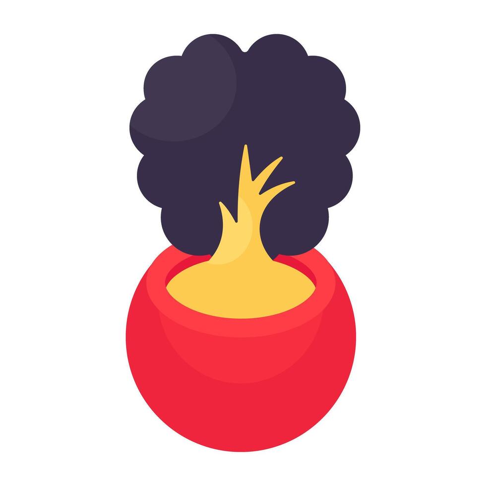 Flat design icon of plant vector