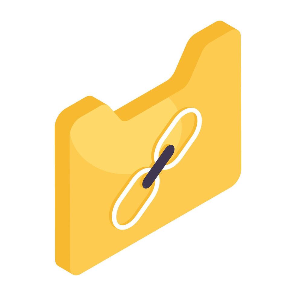 A beautiful design icon of linked folder vector