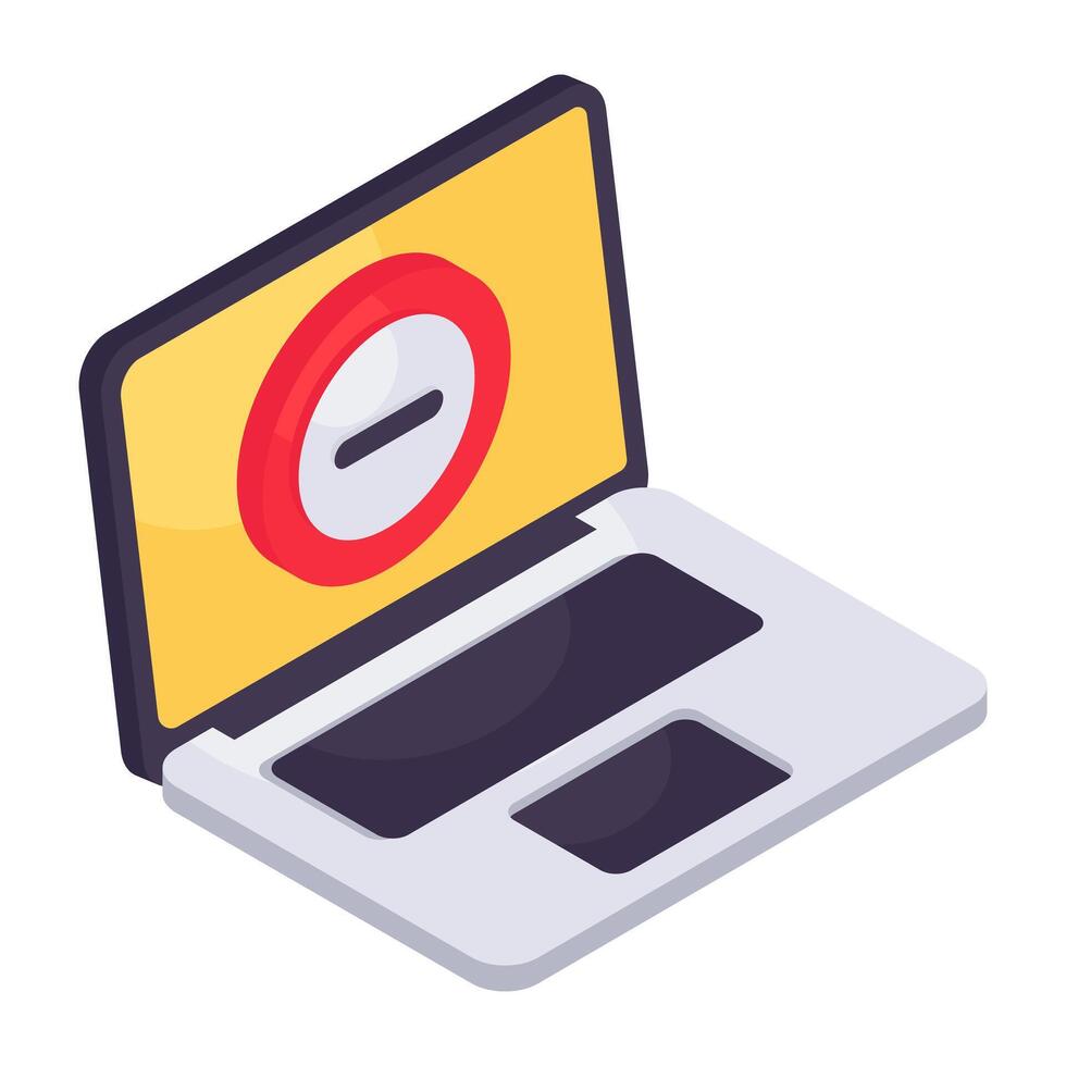 Perfect design icon of laptop ban vector