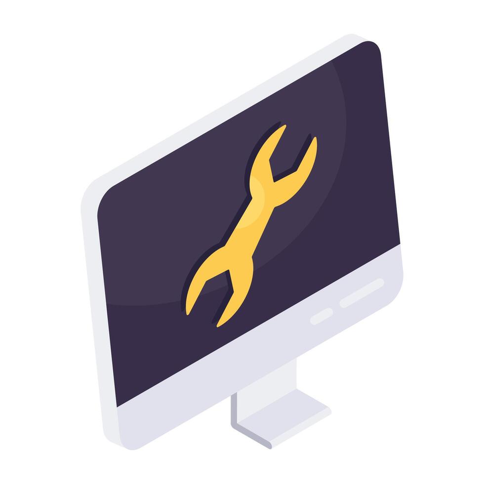 An icon design of computer repair vector