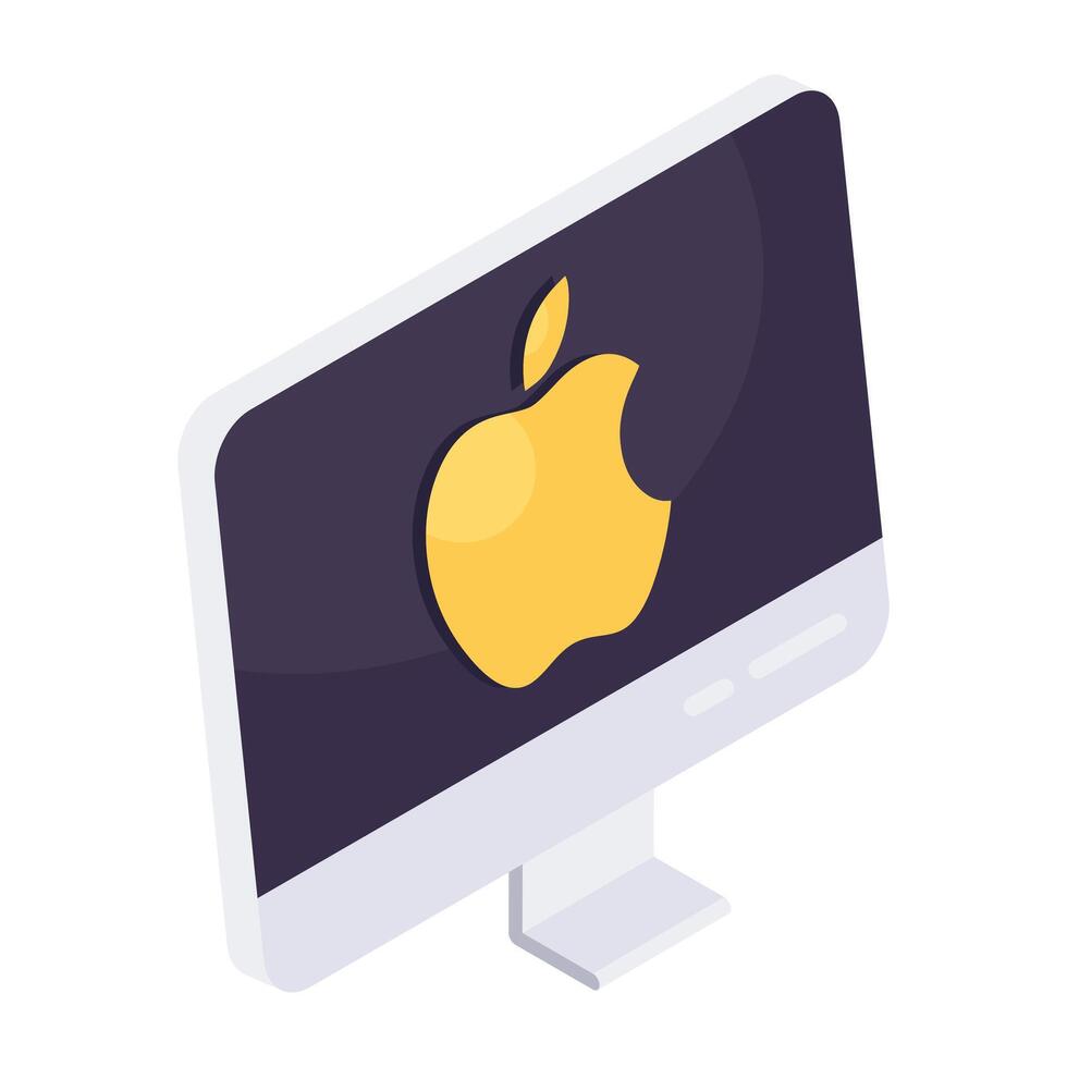 An icon design of monitor vector