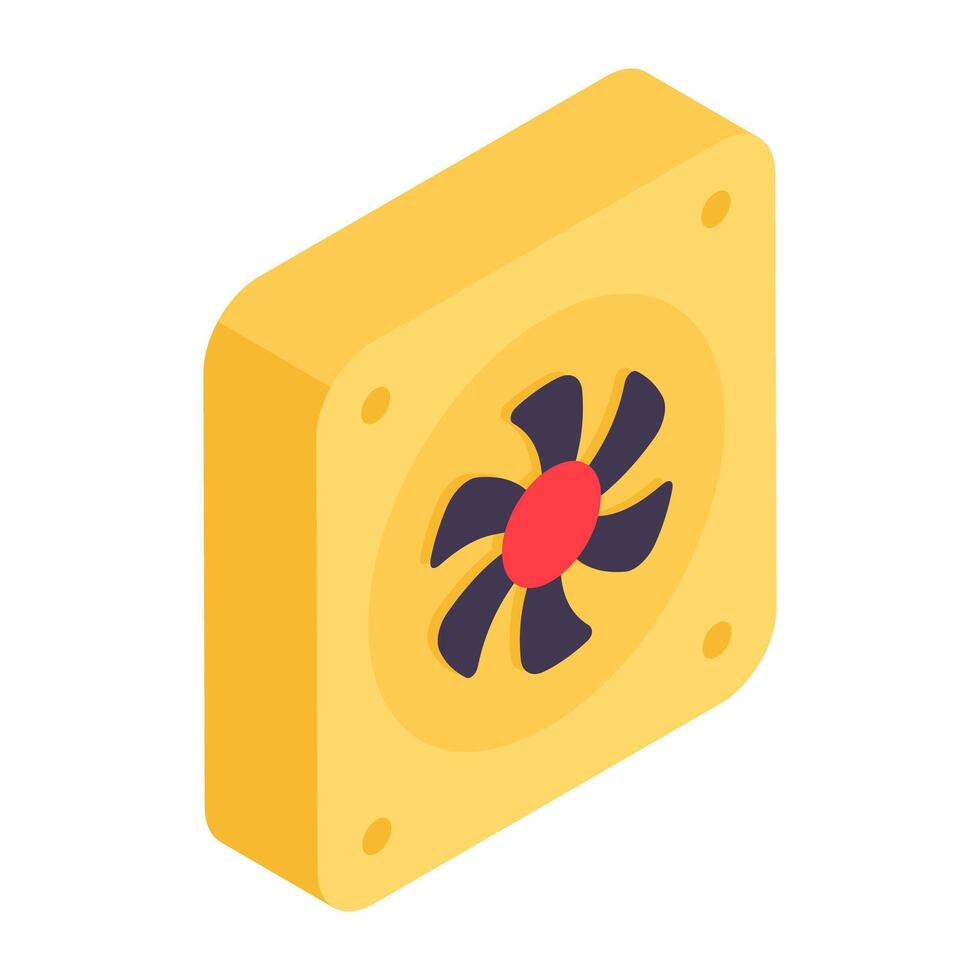 Creative design icon of computer fan vector
