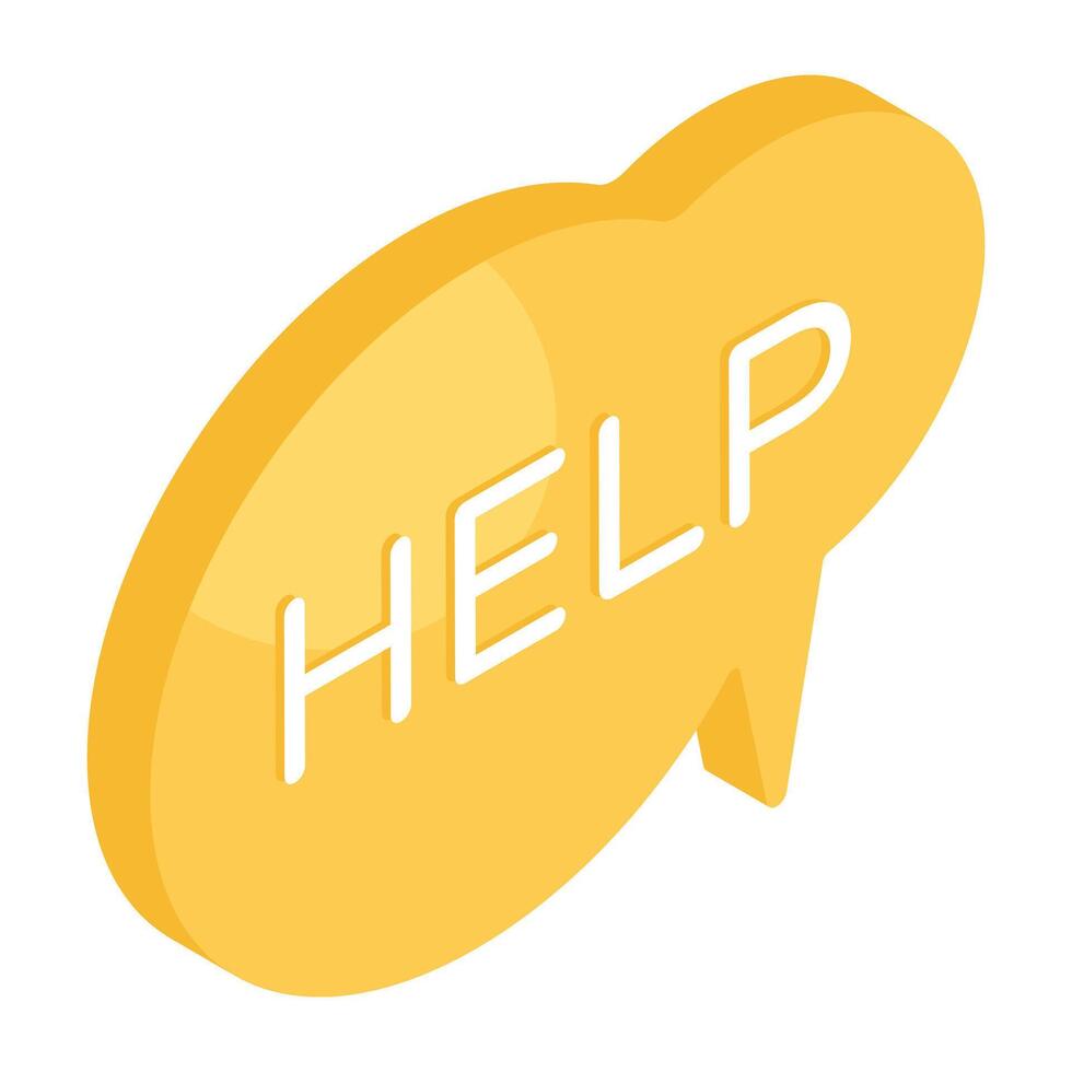 Trendy design icon of help chat vector