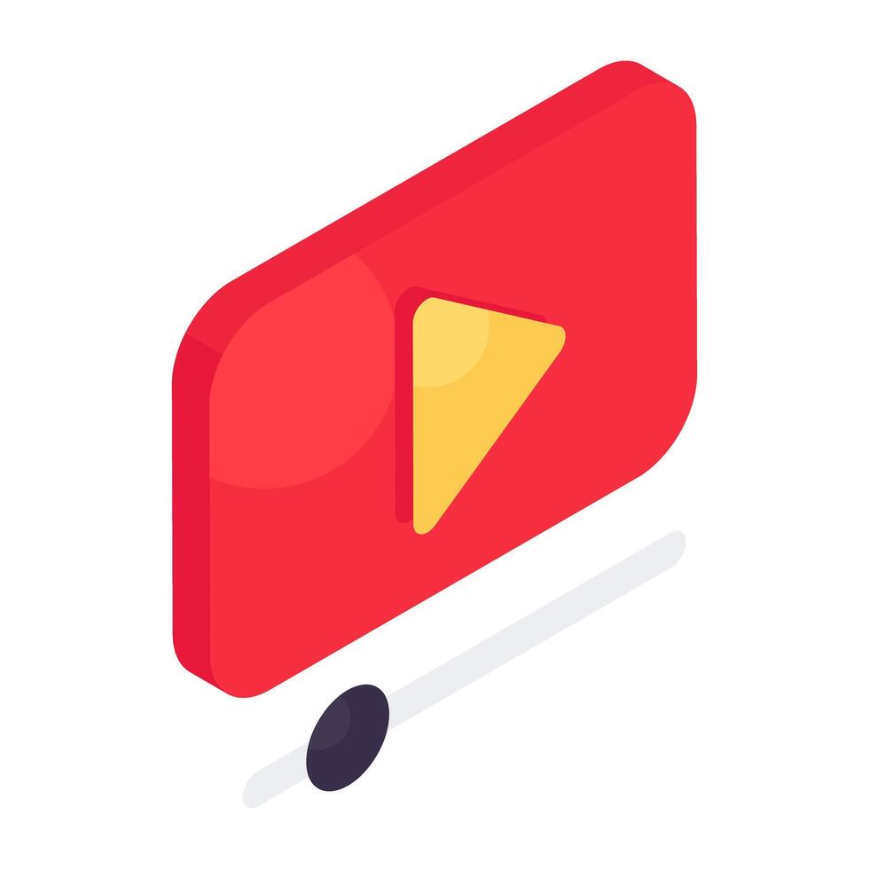 Unique design icon of play videos vector