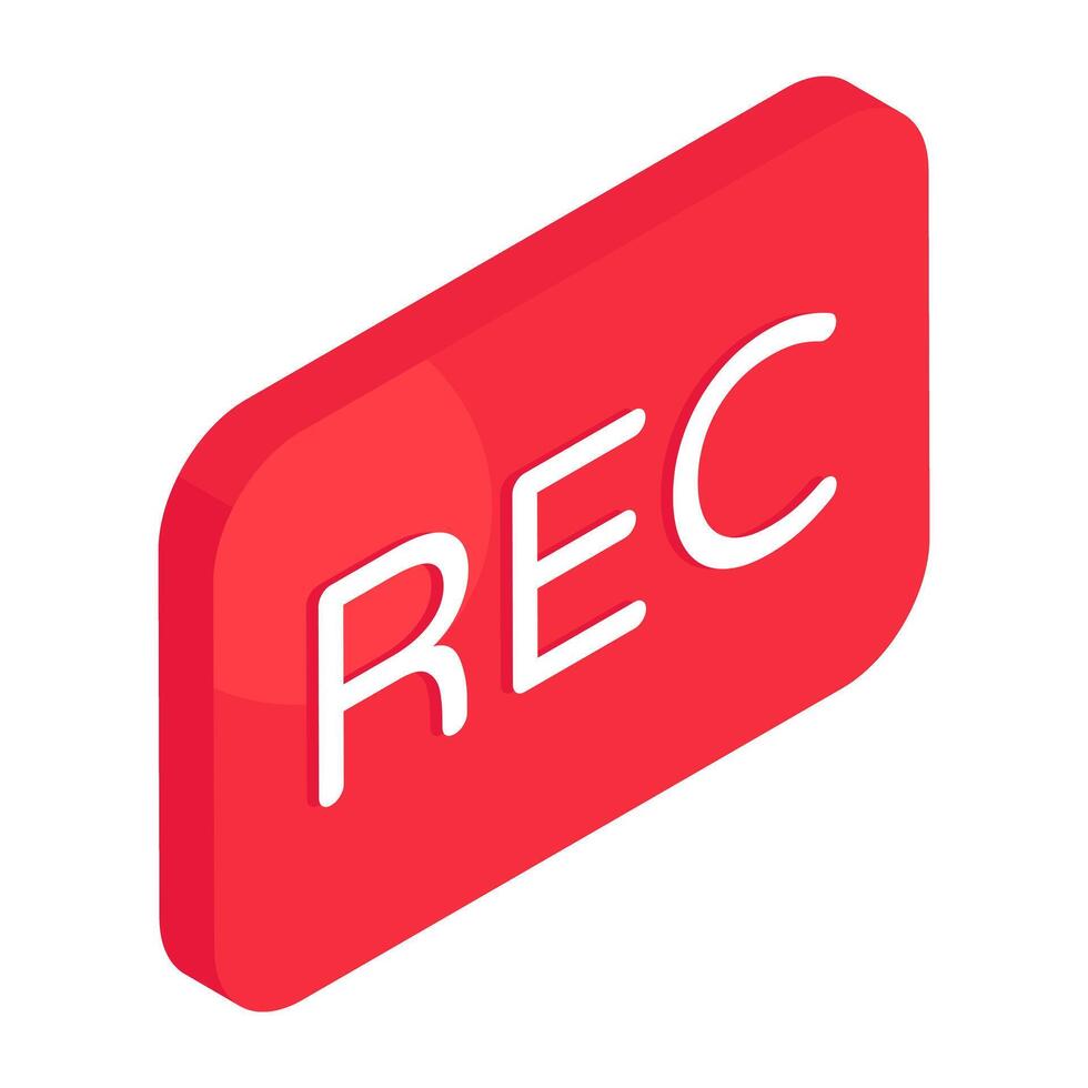 A premium download icon of recording button vector