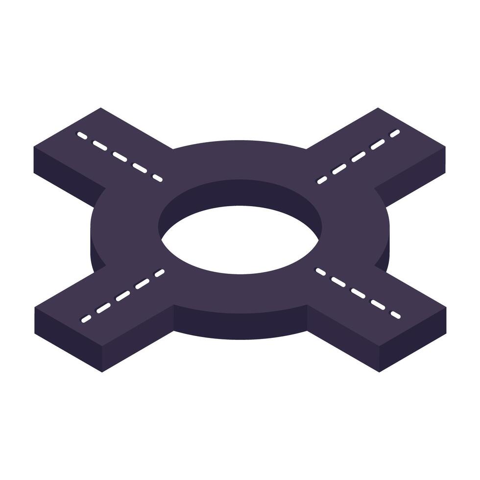 A creative design icon of roundabout vector