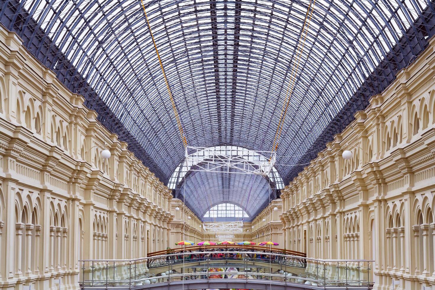 Moscow, Russia, August 2018 General view on a interior of the Main Universal Store GUM in Red Square photo