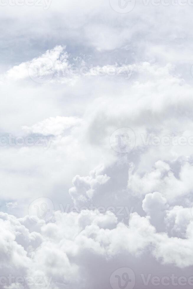 Abstract view on a gray cumulus fluffy clouds as background, texture photo