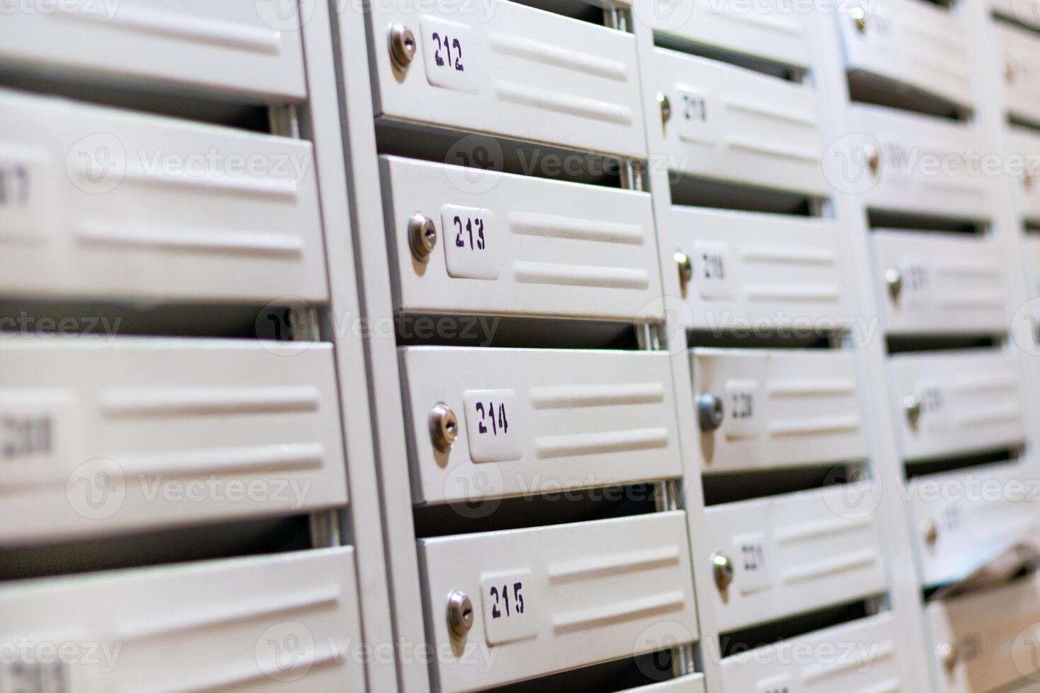 Rows of mailboxes as background photo