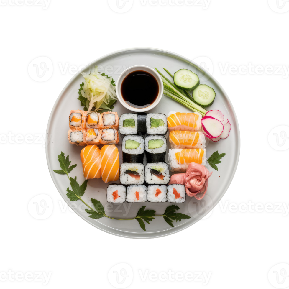 A Beautiful Plate of Sushi png