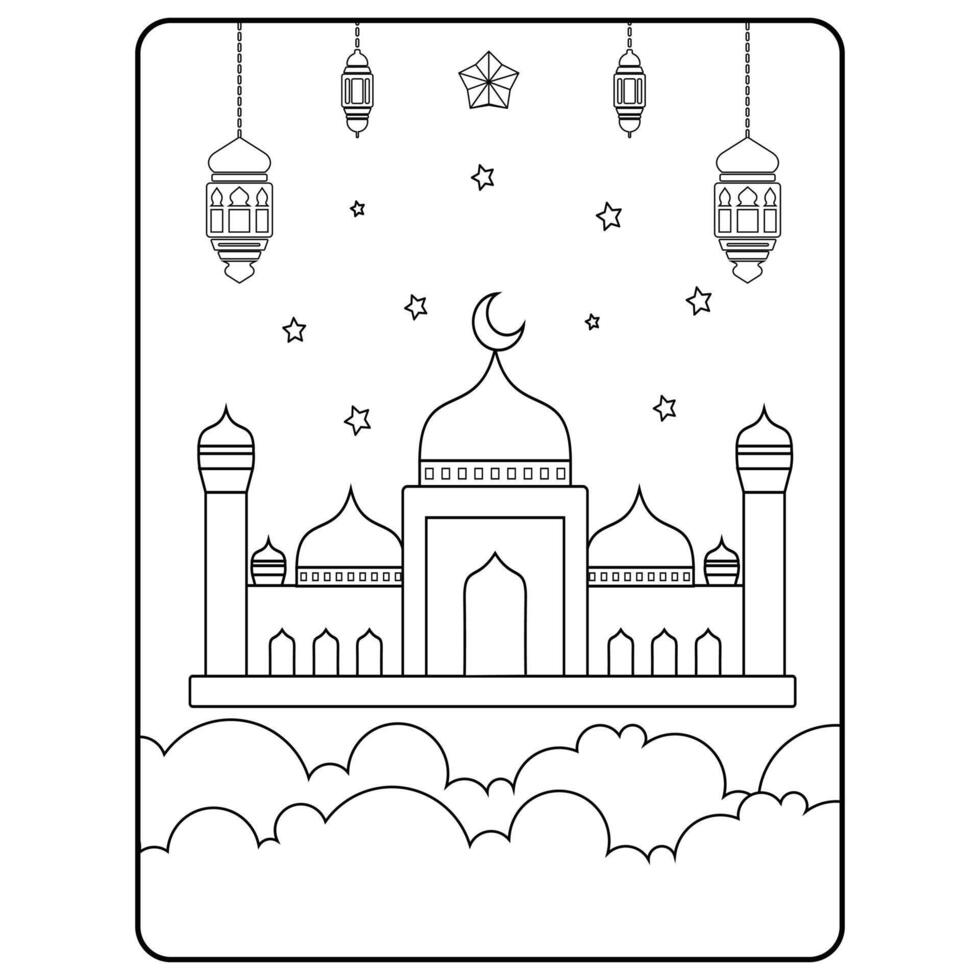 Ramadan Coloring Pages vector