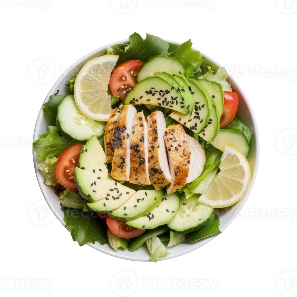 Isolated salad plate png