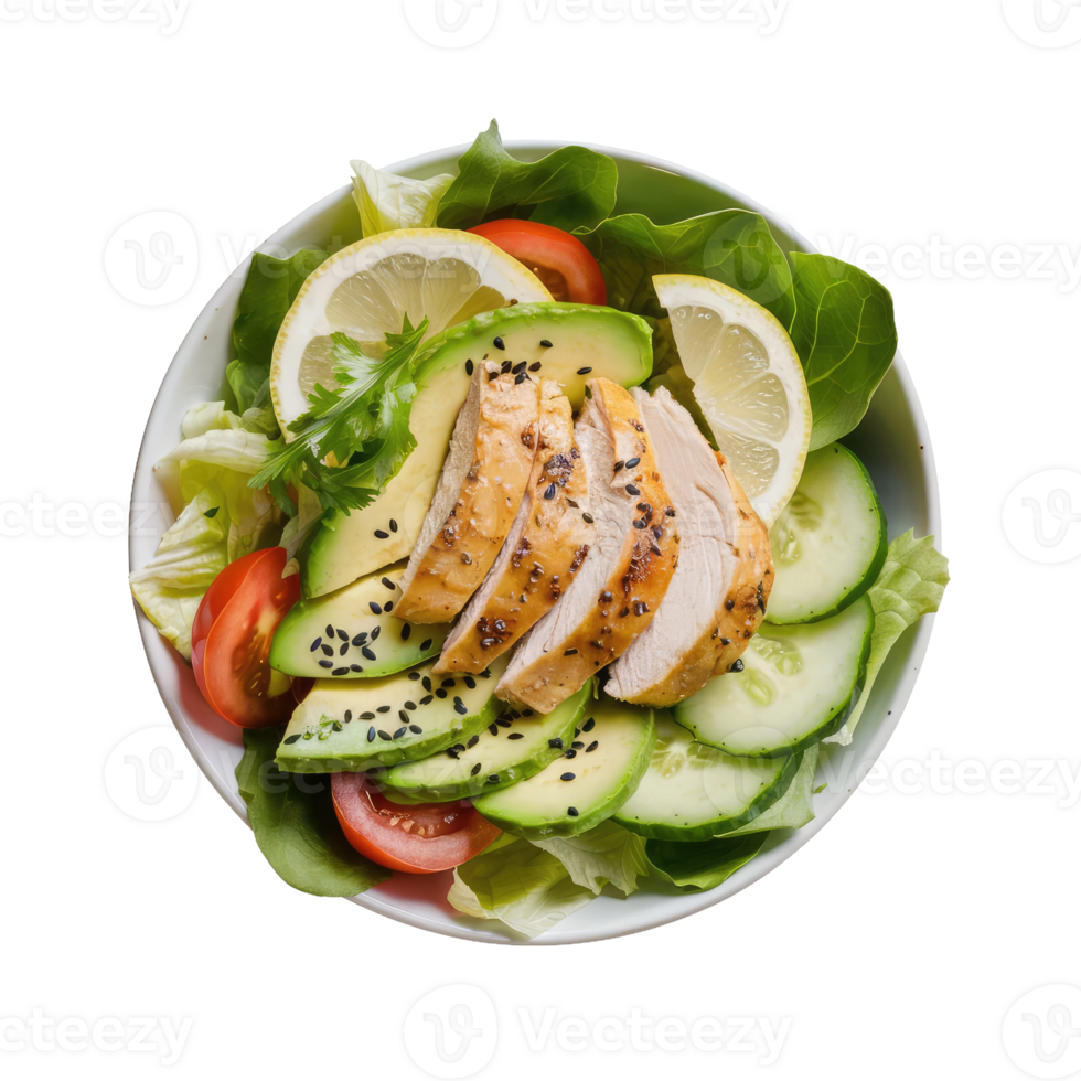 Isolated salad plate png