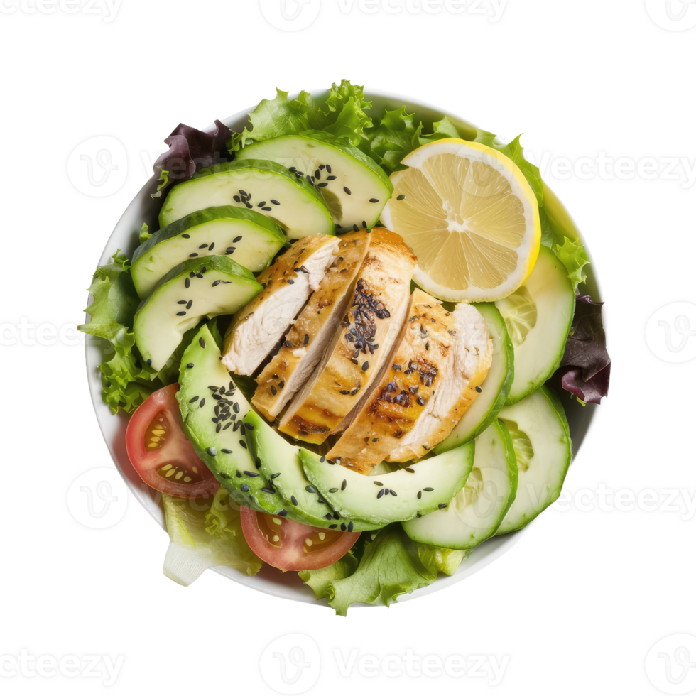 Isolated salad plate png
