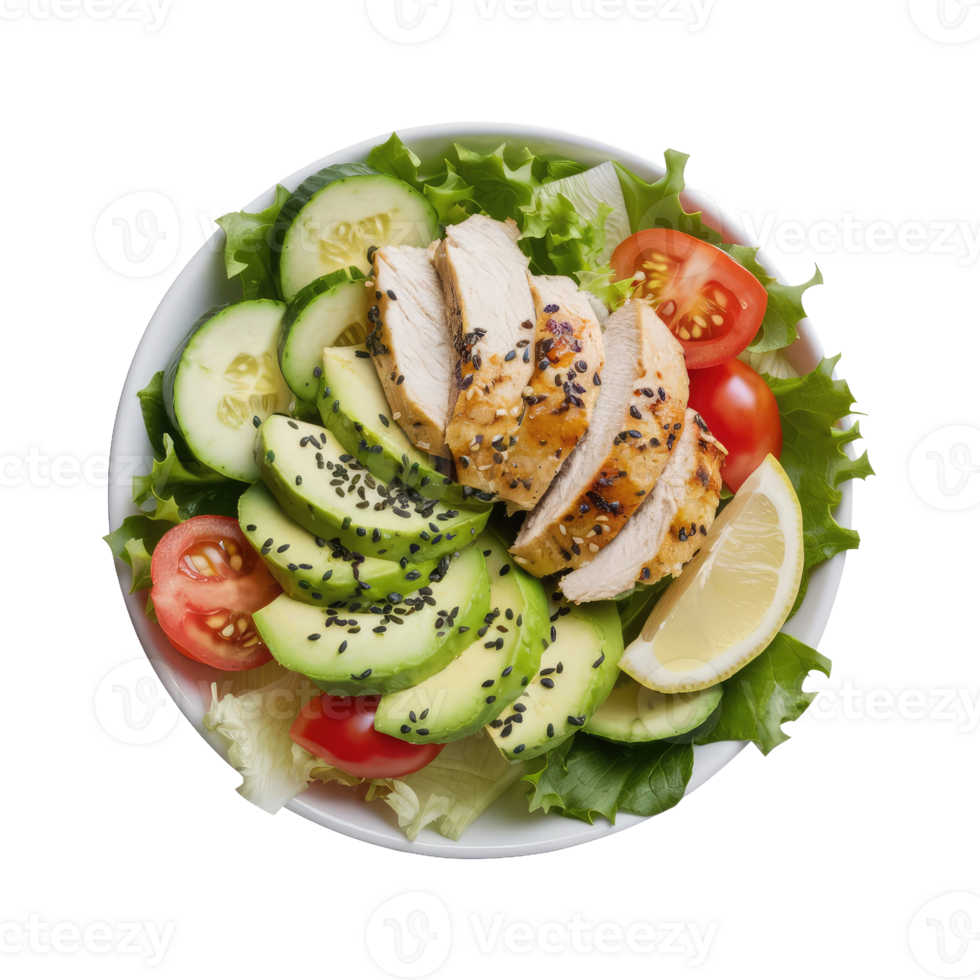 Isolated salad plate png