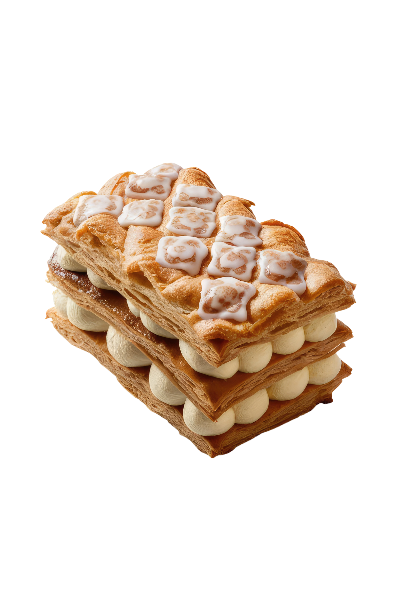 Close-up of a mille-feuille with vanilla ice cream 47562412 PNG Close-up of a mille-feuille with vanilla ice cream 47562412 PNG