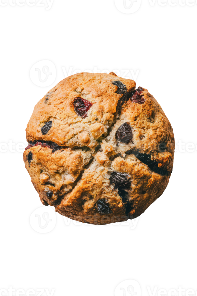 A Delicious Oatmeal Raisin Cookie with Cranberries and Blueberries png