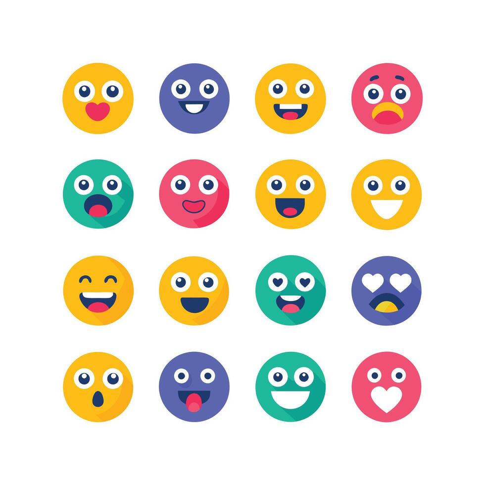 Reaction Icon Set Collection Illustration vector