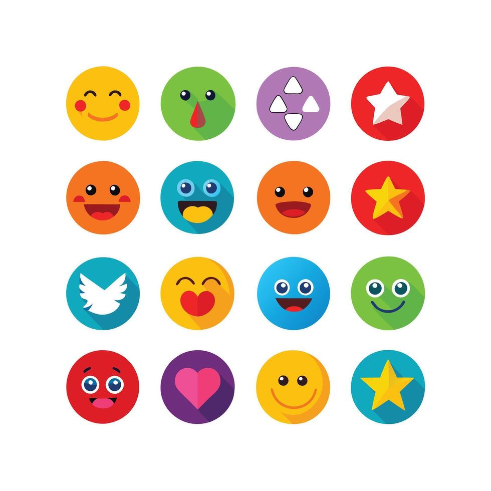 Reaction Icon Set Collection Illustration vector