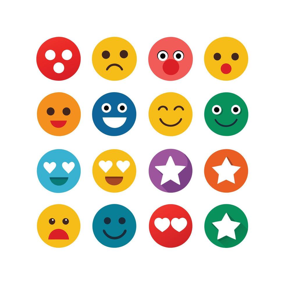 Reaction Icon Set Collection Illustration vector