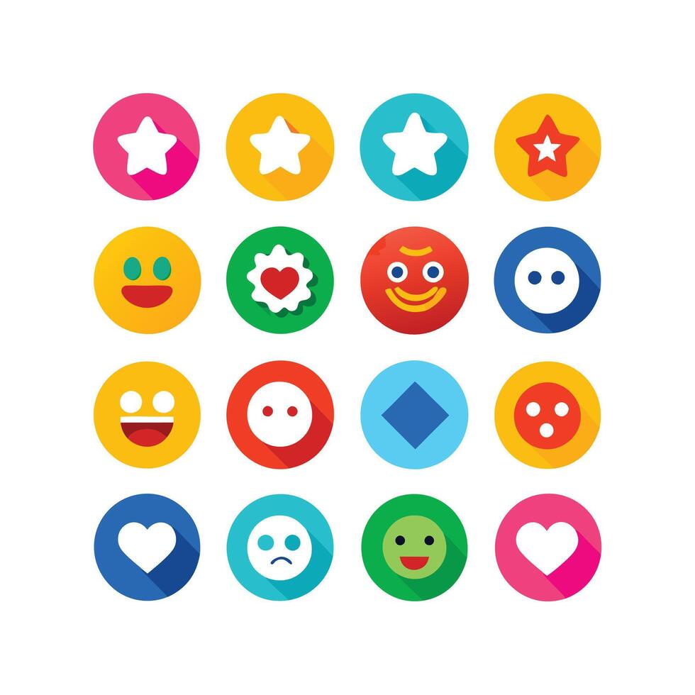 Reaction Icon Set Collection Illustration vector