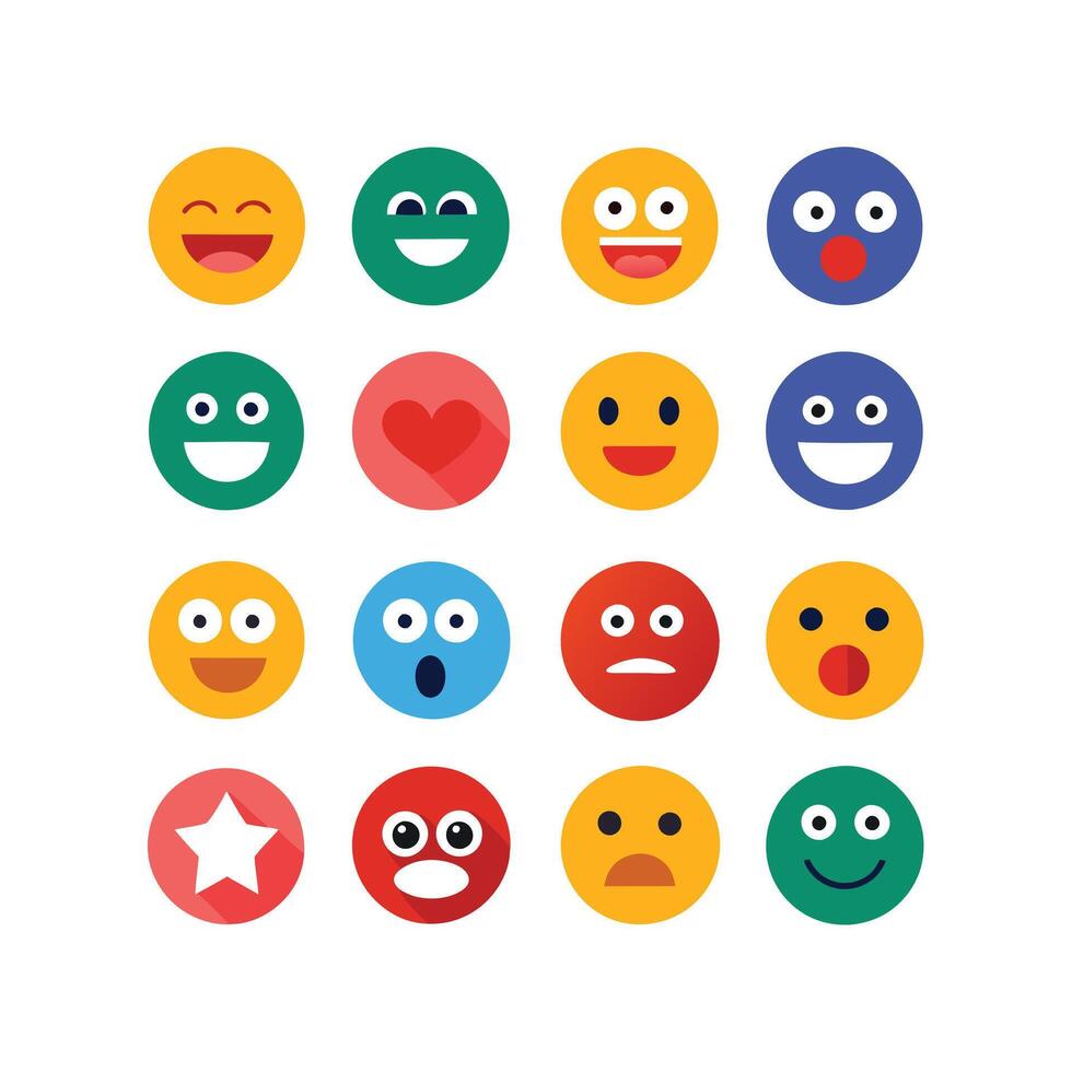 Reaction Icon Set Collection Illustration vector