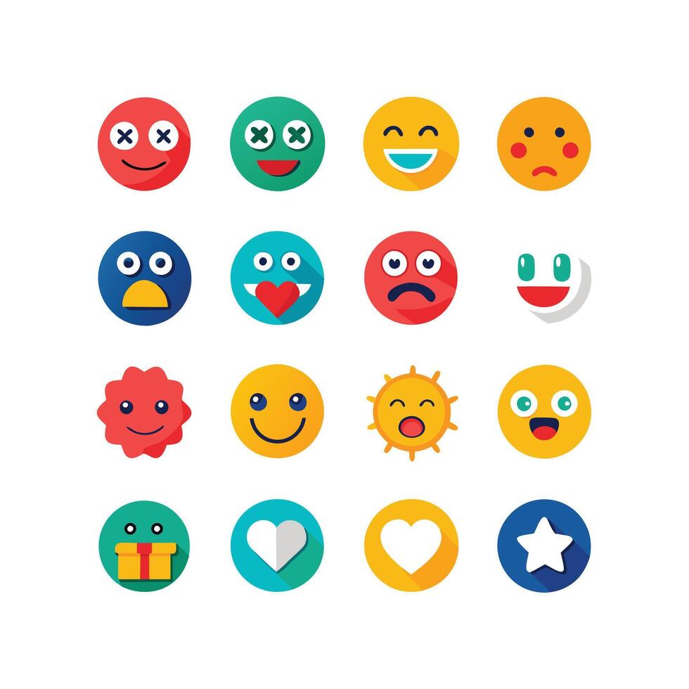 Reaction Icon Set Collection Illustration vector